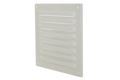 Buitenrooster vierkant 200x200 mm aluminium - RAL9010