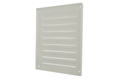 Buitenrooster vierkant 200x200 mm aluminium - RAL9010