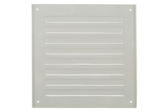 Buitenrooster vierkant 200x200 mm aluminium - RAL9010