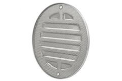 Buitenrooster rond 200 mm aluminium - geanodiseerd aluminium