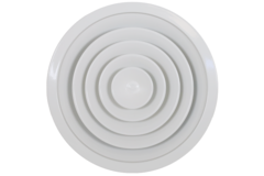 Diffuseur plafonnier rond avec motif fixe Ø 200 mm - RAL9010