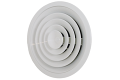 Diffuseur plafonnier rond avec motif fixe Ø 350 mm - RAL9010