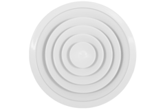 Diffuseur plafonnier rond avec motif fixe Ø 200 mm - RAL9016