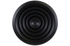 Diffuseur plafonnier rond avec motif fixe Ø 200 mm - RAL9005 30% brillant