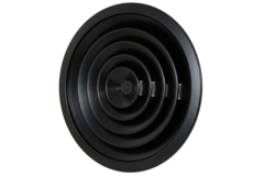 Diffuseur plafonnier rond avec motif fixe Ø 150 mm - RAL9005 30% brillant