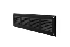 Grille murale 500x100mm aluminium - RAL9005 30% brillant