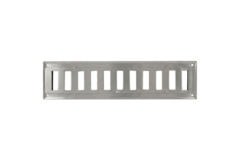 Wandrooster verstelbaar 300x100mm metaal - Ongecoat