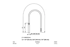 Belimo kabeltemperatuursensor NTC10k (10k2) 50x6 mm - 2 meter - 01CT-1LH