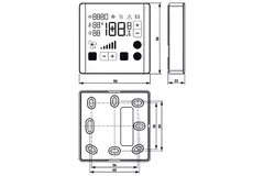 Belimo ruimtebedieningsmodule voor CO₂, luchtvochtigheid en temperatuur - ePaper touchdisplay - MP-Bus - P-22RTM-1800D-1