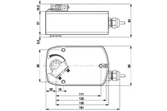 Belimo roterende klepaandrijving met veerteruggang 100-240V - open/dicht - 4 Nm - LF230