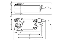 Belimo roterende klepaandrijving met veerteruggang 24-240V - 20 Nm - SFA