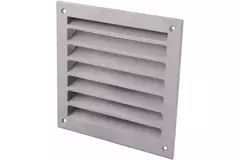 Grille murale extérieure aluminium 150x150 mm - Aluminium
