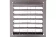 Grille murale extérieure aluminium 150x150 mm - Aluminium