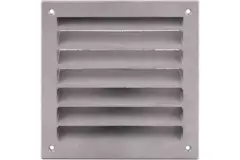 Grille murale extérieure aluminium 150x150 mm - Aluminium