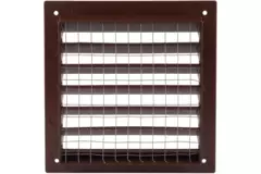 Grille murale extérieure en aluminium 150x150 mm - RAL 8016