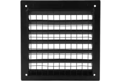 Buitenmuurrooster aluminium 150x150 mm - RAL 9005