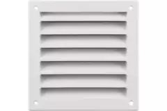 Grille extérieure en aluminium 100x100 mm - RAL 9016