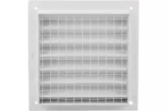 Grille extérieure en aluminium 100x100 mm - RAL 9016