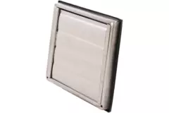 RVS gevelrooster 150mm met beweegbare lamellen hoge doorlaat - EL-SS-OP150 SS