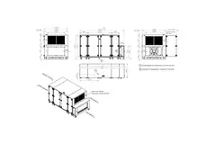 Maxivent WTW luchtbehandelingkasten met tegenstroomwisselaar 5000 m3/h met warmwaterbatterij horizontaal links - PHE 5000 H WOJL T 01