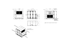 Maxivent WTW luchtbehandelingkasten met warmtewiel 5000 m3/h met warmwaterbatterij horizontaal links - RHE 5000 H WOJL T 01