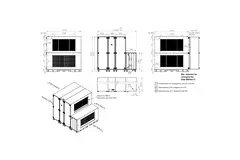 Maxivent WTW luchtbehandelingkasten met warmtewiel 5000 m3/h met DX-batterij horizontaal links - RHE 5000 H ODJL T 01