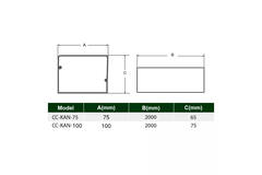 ClimaConnect montagekanaal 75x62 mm - 2 meter - RAL 9010