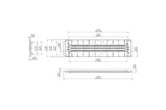 Ergovent tussenstuk voor modulaire inpleisterbare lijnroosters 1050 mm - 3 sleuven