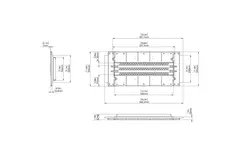 Ergovent tussenstuk voor modulaire inpleisterbare lijnroosters 500 mm - 3 sleuven