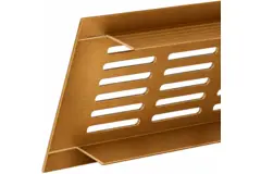 Plintrooster aluminium - geborsteld koper L=400mm x H=100mm - RA1040G