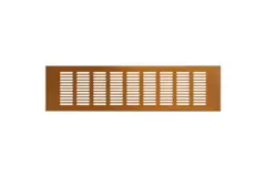 Plintrooster aluminium - geborsteld koper L=400mm x H=100mm - RA1040G