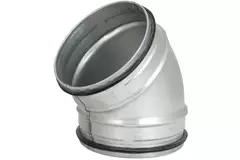 Korte ronde spiro bocht 45° Ø 160mm voor spirobuis