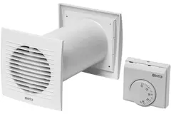 Ventilator 128 mm Wit met thermostaat - SPKT125