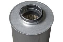 Ronde geluiddemper diameter 100 mm - lengte 900 mm (100 mm isolatie)