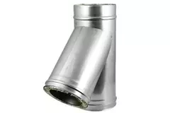 Elément droit à double paroi diamètre 80 mm (80/130) Pièce supérieure T135 I316L/I304 (D0,5/0,6)