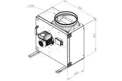 Boxventilator motor buiten luchtstroom - MPS 355 EC 30