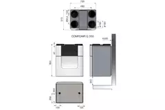 Zehnder Stork ComfoAir Q600 WTW unit NL LR - 600 m³/h + ERV (enthalpiewisselaar)