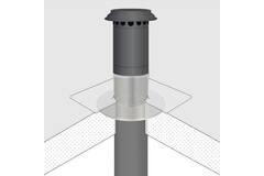 Thermoduct aluminium plakplaat voor dakdoorvoer diameter 400 mm (aluminium gelast)