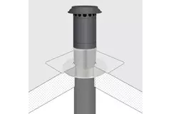 Thermoduct aluminium plakplaat voor dakdoorvoer diameter 125 mm