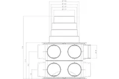 Caisson de distribution d'air Ubbink DBOX 208V180VE - 16 connexions