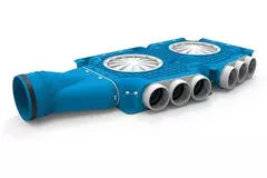 Vent-Axia Uniflexplus samengestelde verdeler 15 x Ø69mm Horizontale tuit Ø125mm