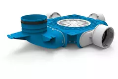 Vent-Axia Uniflexplus samengestelde verdeler 3x Ø90mm met verticale tuit Ø125mm