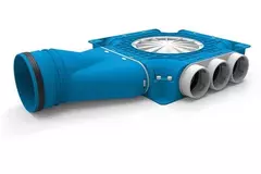 Vent-Axia Uniflexplus samengestelde verdeler 9 x Ø69mm met horizontale tuit Ø125mm