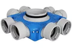 Vent-Axia Uniflexplus ventilatie verdeelbox 8x Ø90 mm met tuit Ø125 mm