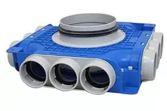 Vent-Axia Uniflexplus subverdeelbox 12 x Ø69mm zijaansluiting met tuit Ø125mm
