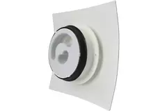 Vasco design plafond- of wandventiel luxe vierkant gebogen (incl. smiley)