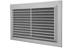 Ventilatierooster rechthoekig met grill 250x170 grijs  - VR2517P