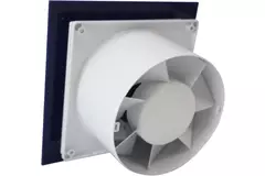 Air Roxy badkamerventilator met aansluitdiameter 100 mm met timer en vertraagde start - kunststof front blauw