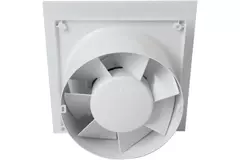 Badkamer ventilator Ø 100 mm - kunststof front glanzend wit