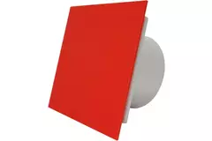 Air Roxy badkamerventilator met aansluitdiameter 100 mm met trekkoord en stekker - kunststof front rood